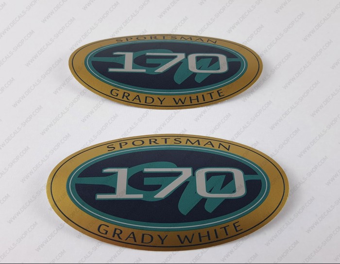 Grady White 170 Sportsman Decals Set of 2 x 5"